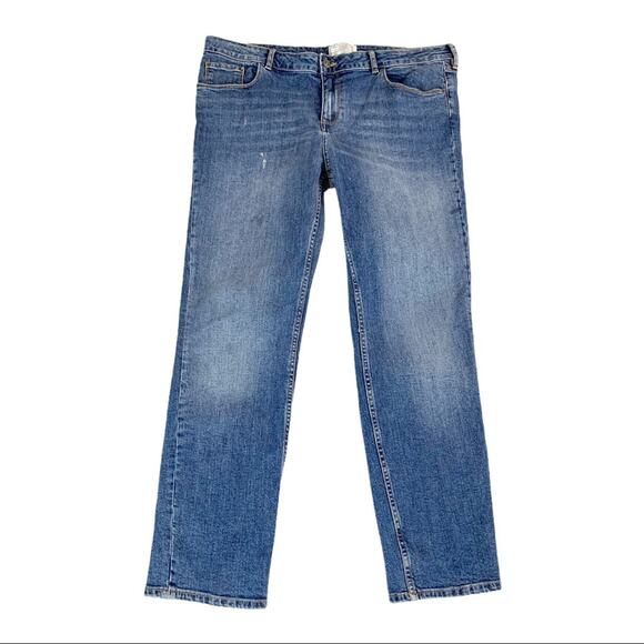 Fat Face Denim 10" Mid Rise Women's Jeans Blue Westbury Slim Light Blue Wash 12 - Picture 1 of 12